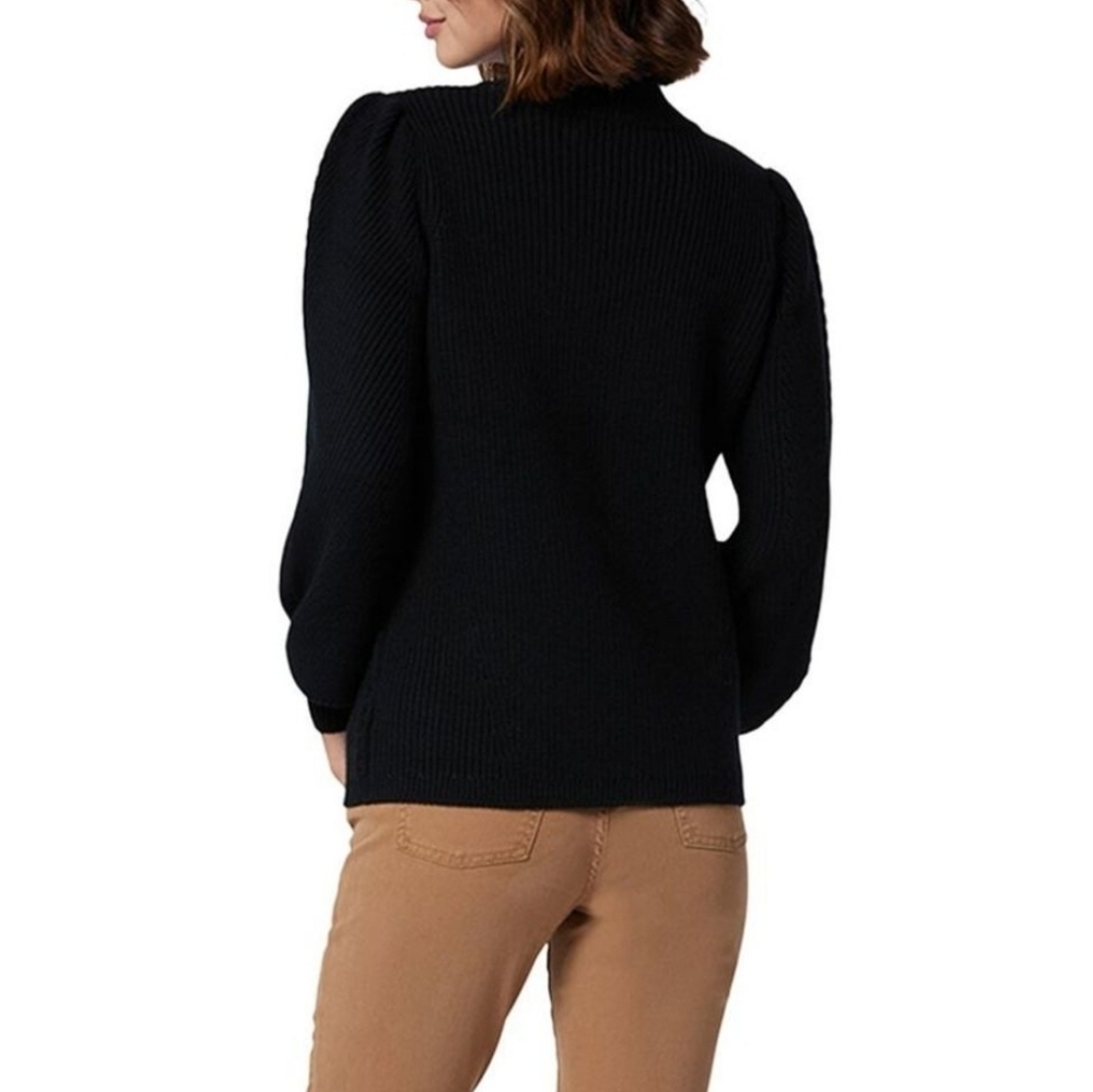 Joie Tandou Wool Sweater Black Turtleneck Sweater Mockneck Large - Picture 3 of 8